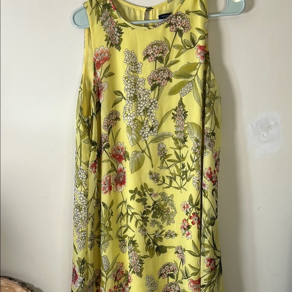 Tommy Hilfiger Women's Floral-Print Shift Dress Yellow/Multi Color Size 14 - Picture 1 of 8